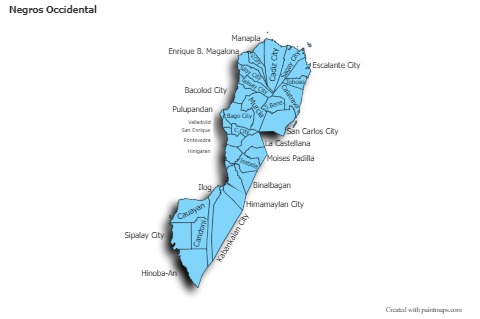 Contoh Peta untuk Negros Occidental (biru)