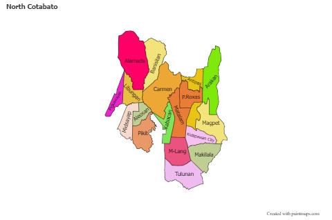 Contoh Peta untuk North Cotabato (berwarna)