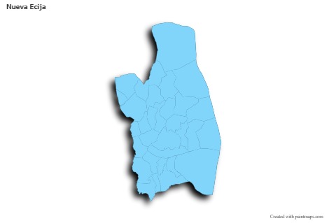 Contoh Peta untuk Nueva Ecija (biru,garis luar,bayangan)