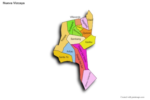Mapas de muestra para Nueva Vizcaya (coloreado,sombrío)