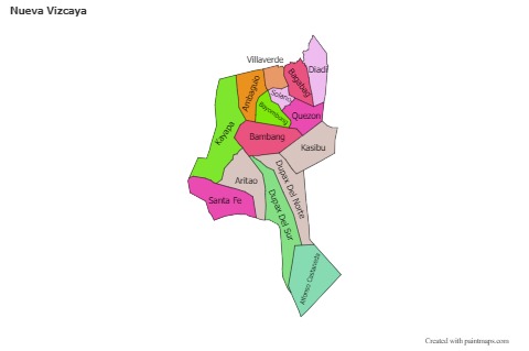 Mapas de muestra para Nueva Vizcaya (coloreado)