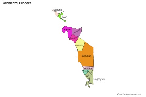 Sample Maps for Occidental Mindoro (colored)