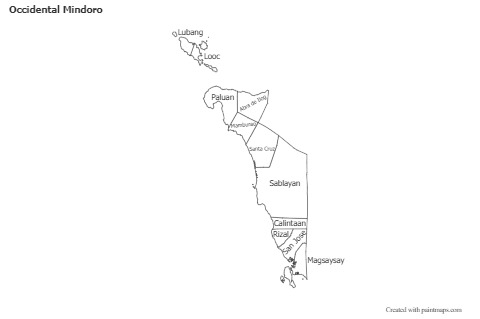 Sample Maps for Occidental Mindoro (black-white)