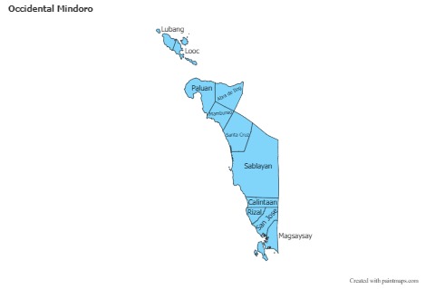 Sample Maps for Occidental Mindoro (blue)