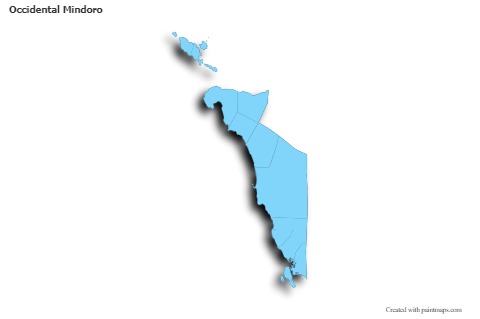 Sample Maps for Occidental Mindoro (blue,outline,shadowy)