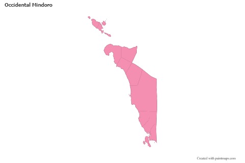 Sample Maps for Occidental Mindoro (pink,outline)