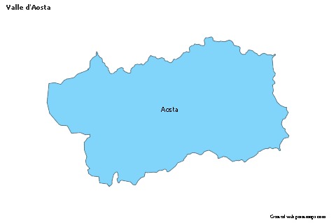 Contoh Peta untuk Valle d'Aosta (biru)