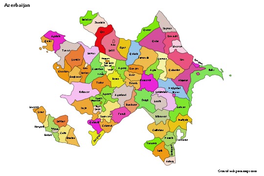Sample Maps for Azerbaijan (colored)