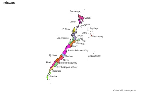 Sample Maps for Palawan (colored)