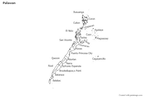 Sample Maps for Palawan (black-white)