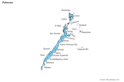 Sample Maps for Palawan (blue)