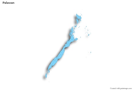 Sample Maps for Palawan (blue,outline,shadowy)