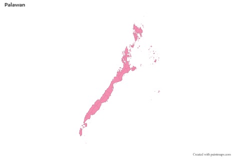 Sample Maps for Palawan (pink,outline)