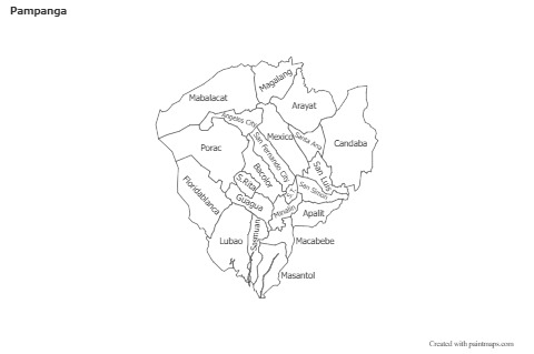 Pampanga için Örnek Haritalar (siyah-beyaz)