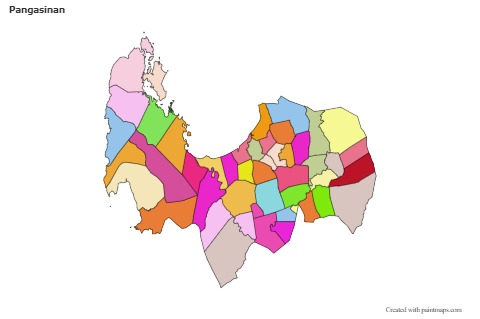 Pangasinan için Örnek Haritalar (renkli)