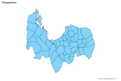 Pangasinan için Örnek Haritalar (mavi)