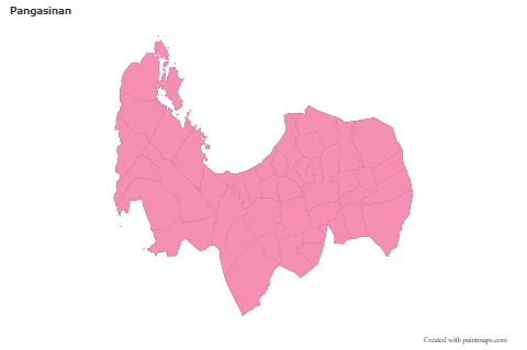 Pangasinan için Örnek Haritalar (pembe,anahat)