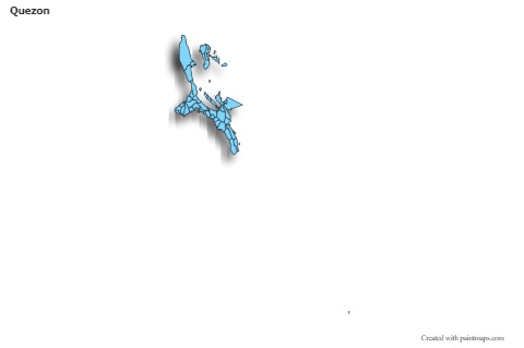 Contoh Peta untuk Quezon (biru,bayangan)