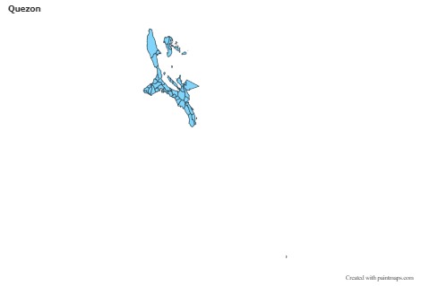 Contoh Peta untuk Quezon (biru)