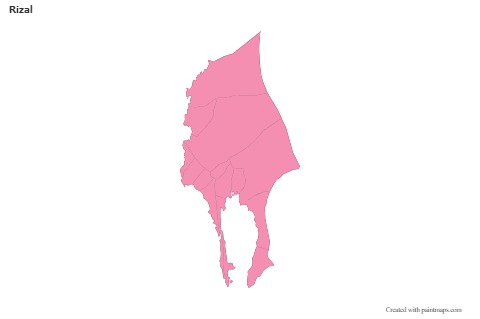Rizal için Örnek Haritalar (pembe,anahat)