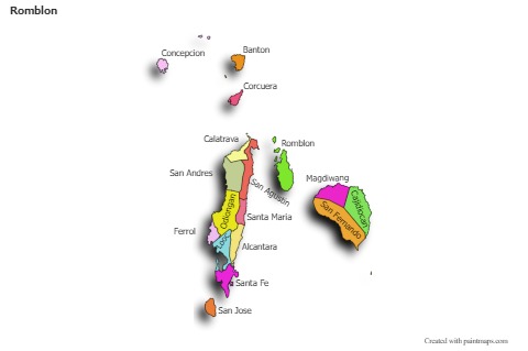Sample Maps for Romblon (colored,shadowy)