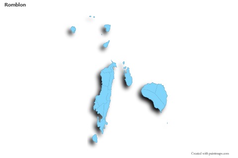 Sample Maps for Romblon (blue,outline,shadowy)