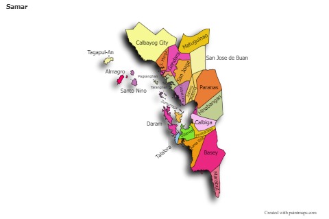 Sample Maps for Samar (colored,shadowy)