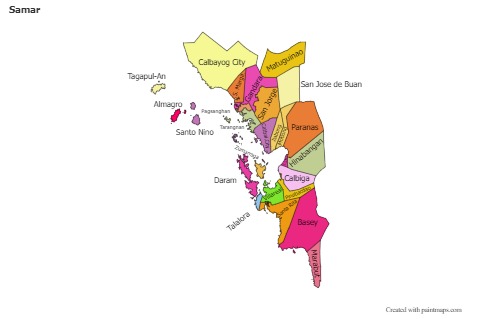 Sample Maps for Samar (colored)