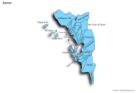 Sample Maps for Samar (blue,shadowy)