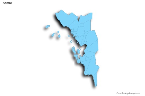 Sample Maps for Samar (blue,outline,shadowy)