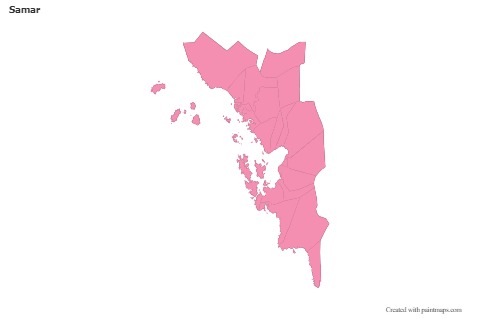 Sample Maps for Samar (pink,outline)