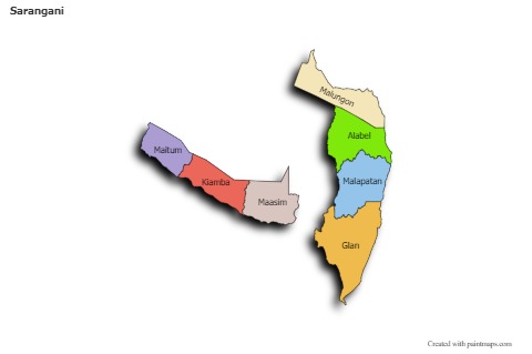 Sample Maps for Sarangani (colored,shadowy)