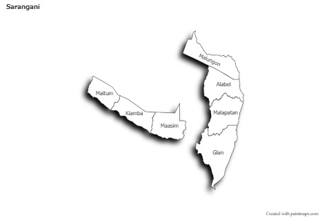Sample Maps for Sarangani (black-white,shadowy)