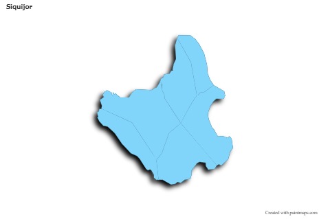 Contoh Peta untuk Siquijor (biru,garis luar,bayangan)
