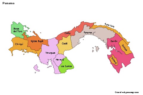 Sample Maps for Panama (colored)