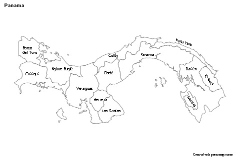 Sample Maps for Panama (black-white)