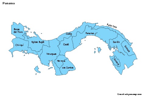 Sample Maps for Panama (blue)