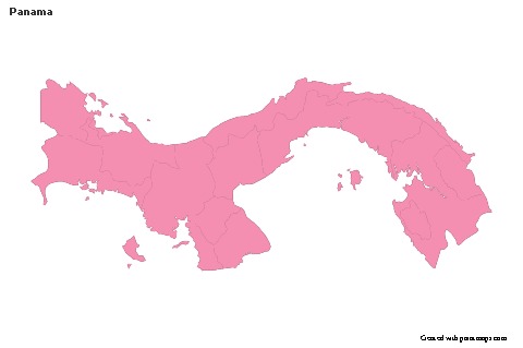 Sample Maps for Panama (pink,outline)