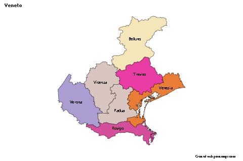 Sample Maps for Veneto (colored)