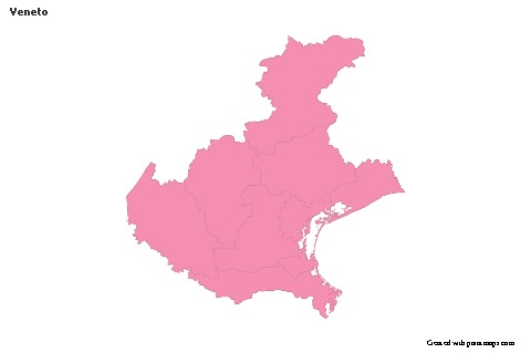 Sample Maps for Veneto (pink,outline)