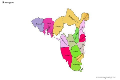 Contoh Peta untuk Sorsogon (berwarna)