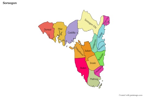 Contoh Peta untuk Sorsogon (hitam-putih,bayangan)