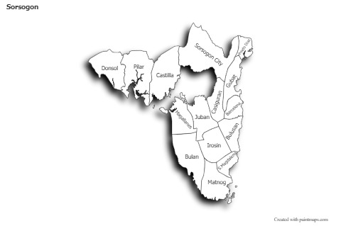 Contoh Peta untuk Sorsogon (biru,bayangan)