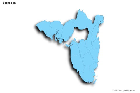 Contoh Peta untuk Sorsogon (biru,garis luar,bayangan)