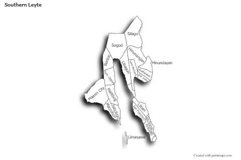Sample Maps for Southern Leyte (black-white,shadowy)
