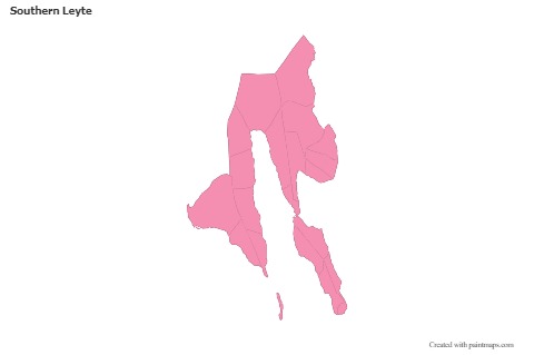 Sample Maps for Southern Leyte (pink,outline)
