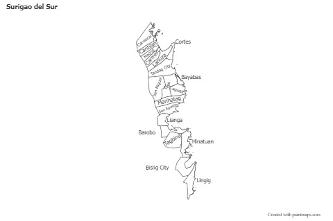 Sample Maps for Surigao del Sur (black-white)