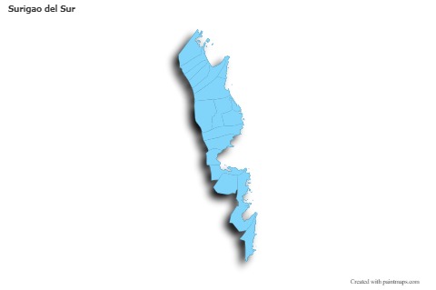 Sample Maps for Surigao del Sur (blue,outline,shadowy)