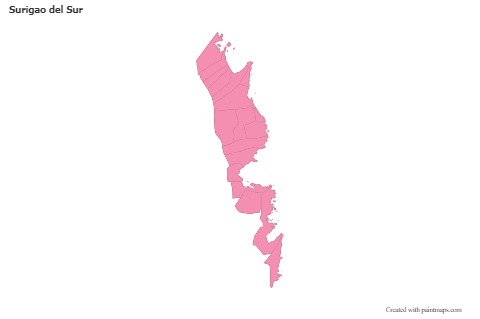 Sample Maps for Surigao del Sur (pink,outline)