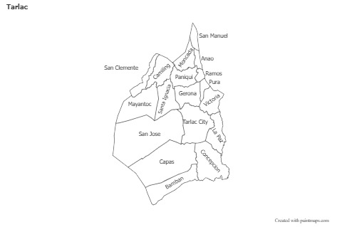 Sample Maps for Tarlac (black-white)